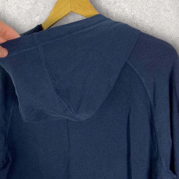 NEW Rhone Bolina Henley Hoodie Blue Size Medium 2021 Lightweight Hooded Sweater - Picture 6 of 10